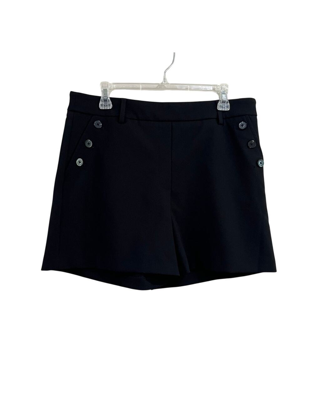 Rachel Zoe Black Sailor High Rise Trouser Office Chic Shorts Size L